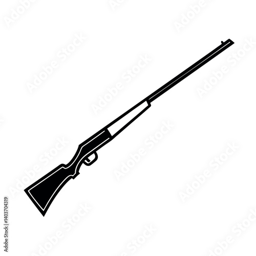 Wallpaper Mural Simple black outline of a hunting rifle. Torontodigital.ca