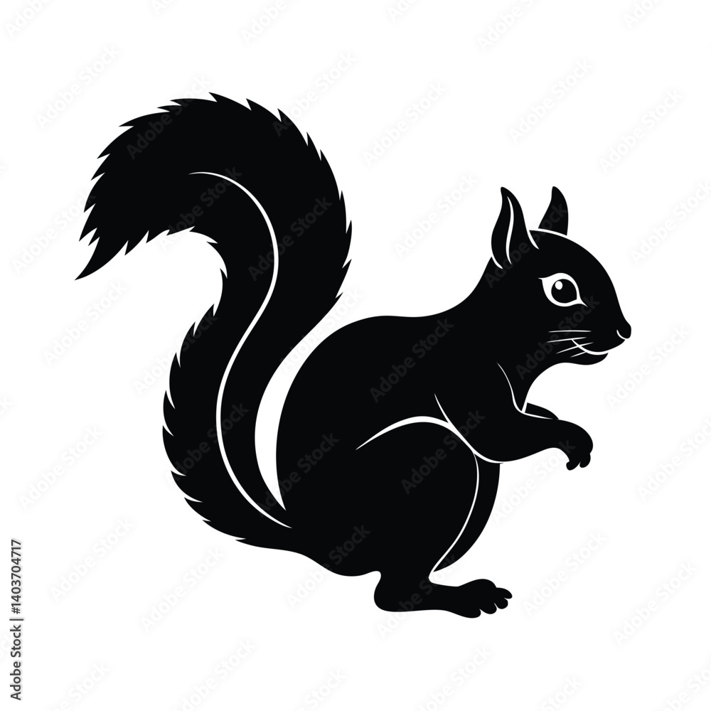 squirrel on a white background