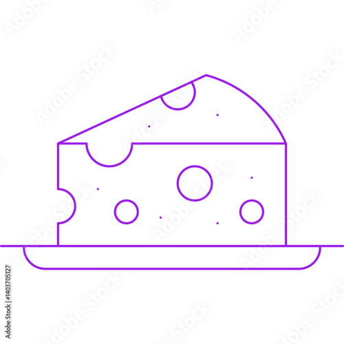 Cheese single vector icon illustration