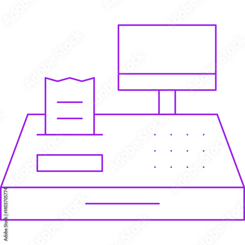 Cash Register icon single vector illustration