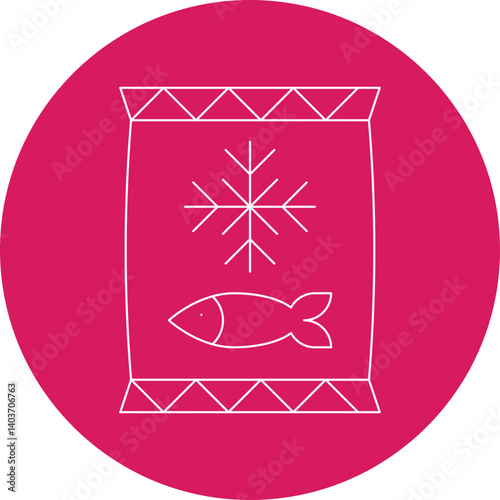 Frozen Food icon single vector illustration