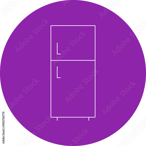 Fridge icon single vector illustration