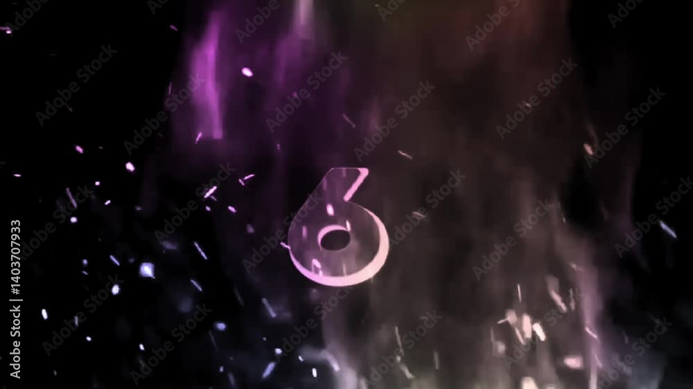 countdown 10 second with fire effect, overlay, filter, background editing