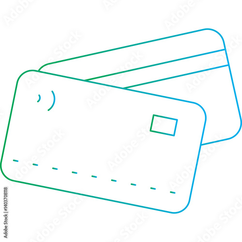 Debit Card icon single vector illustration