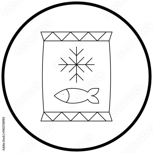 Frozen Food icon single vector illustration