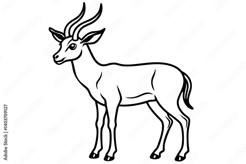 Obraz premium Markhor Minimalist Vector