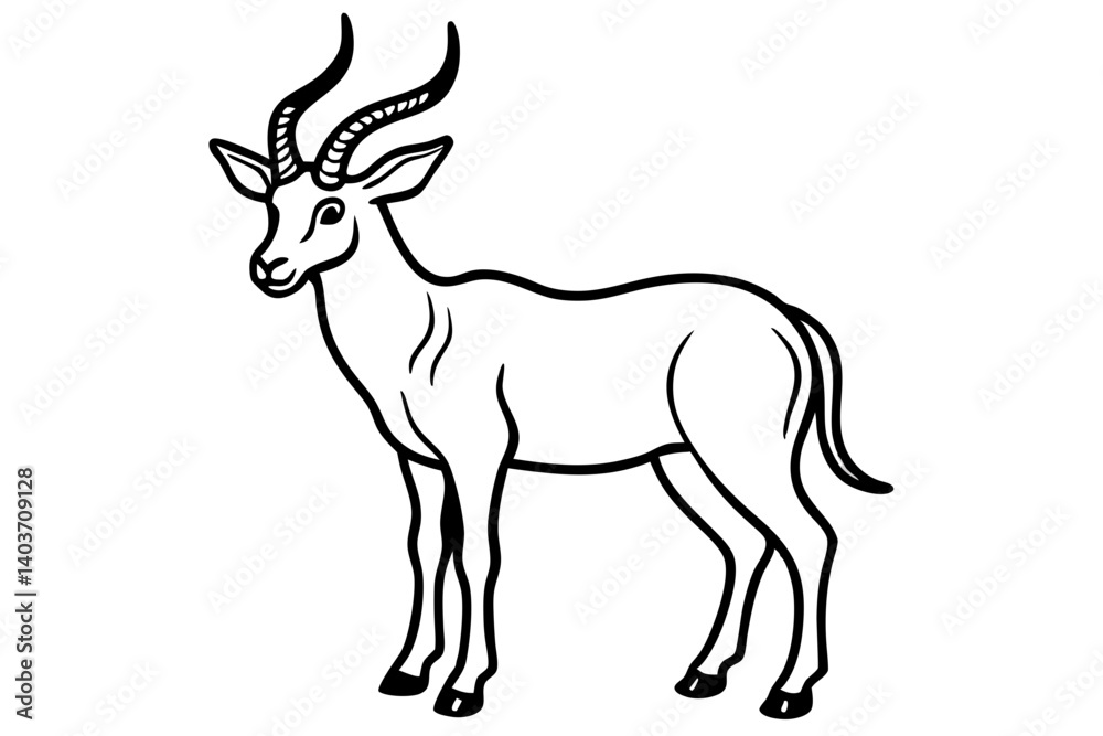 Fototapeta premium Markhor Minimalist Vector