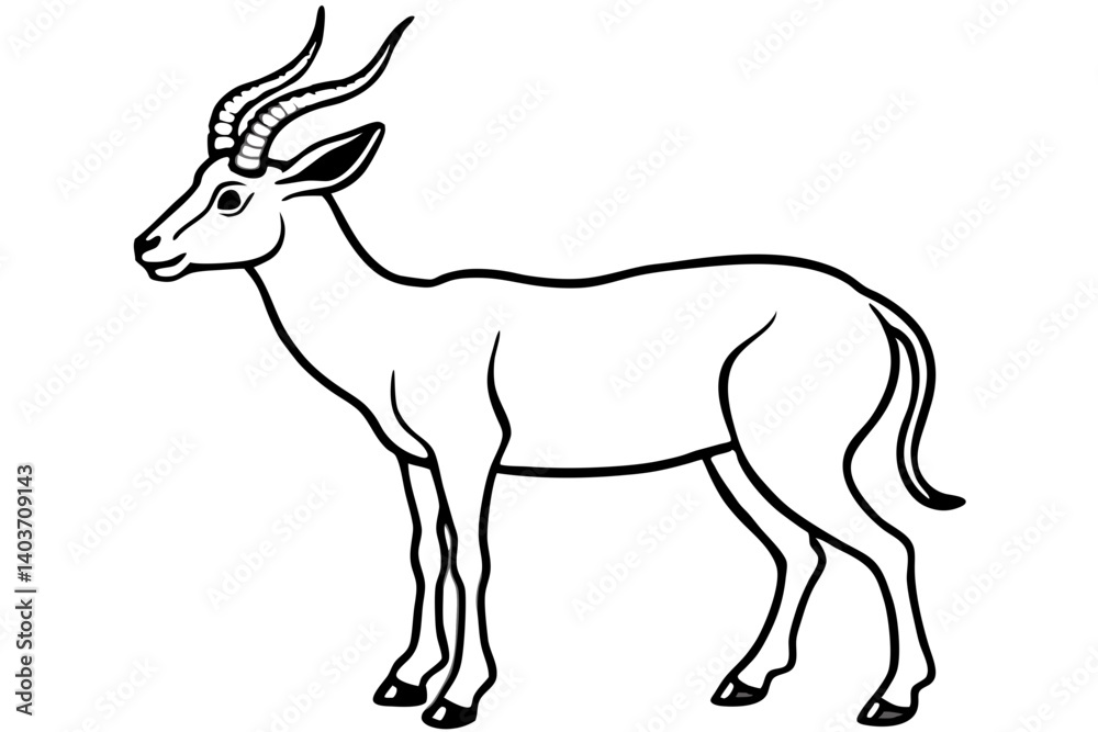 Obraz premium Markhor Minimalist Vector