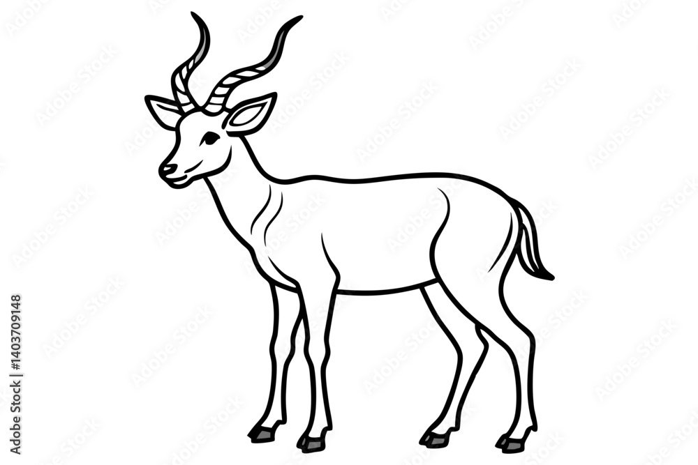 Obraz premium Markhor Minimalist Vector