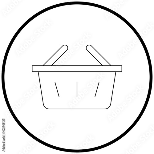Shopping Basket icon single vector illustration