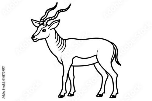 Markhor Minimalist Vector