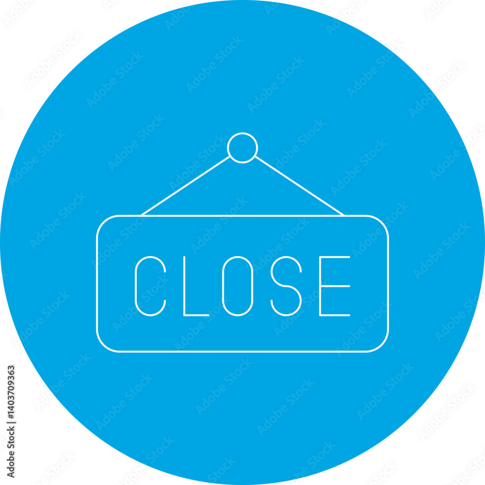Closed Sign icon single vector illustration Closed Sign icon single vector illustration