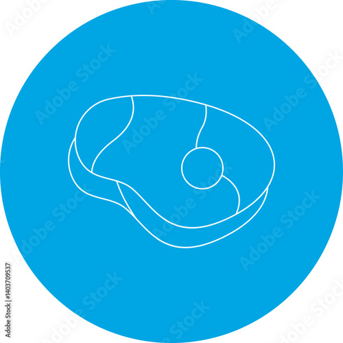Raw Meat icon single vector illustration