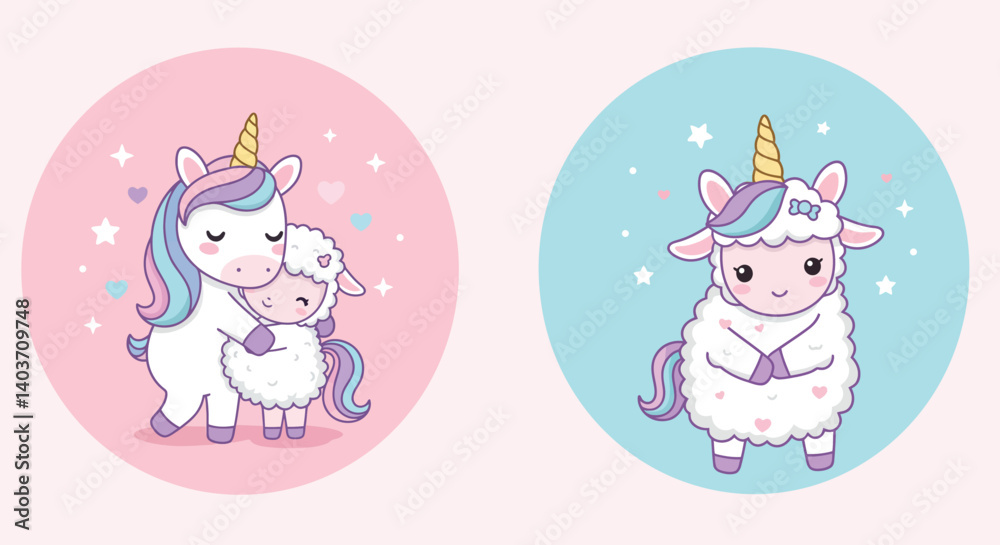 Obraz premium Cute mermaid character playing with a beach ball in flat design vector art