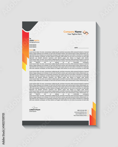 Modern business and corporate letterhead template