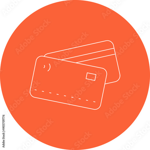 Debit Card icon single vector illustration
