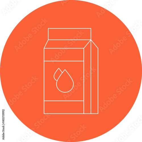 Milk Carton icon single vector illustration