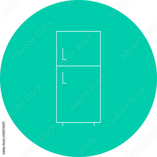 Fridge icon single vector illustration
