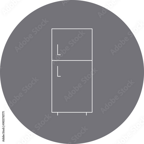Fridge icon single vector illustration