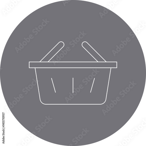 Shopping Basket icon single vector illustration