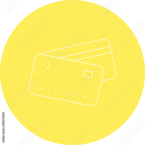 Debit Card icon single vector illustration