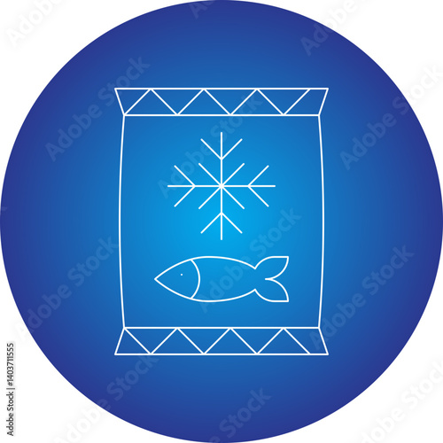 Frozen Food icon single vector illustration