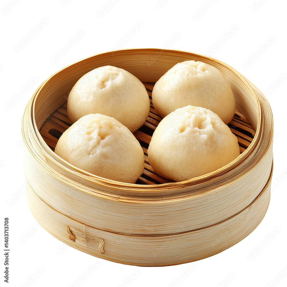 Steamed custard buns in a bamboo basket ready for serving and enjoying at a dim sum meal, Steamed stuff custard bun in bamboo basket isolated on Transparent background, PNG background Steamed custard buns in a bamboo basket ready for serving and enjoying at a dim sum meal, Steamed stuff custard bun in bamboo basket isolated on Transparent background, PNG background