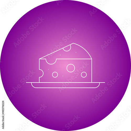 Cheese single vector icon illustration