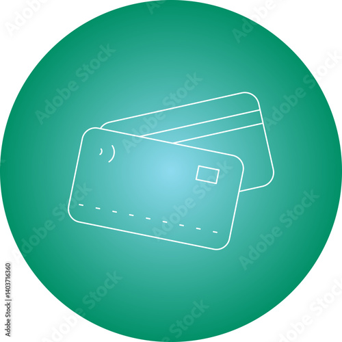 Debit Card icon single vector illustration