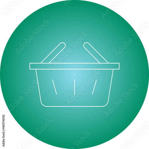 Shopping Basket icon single vector illustration