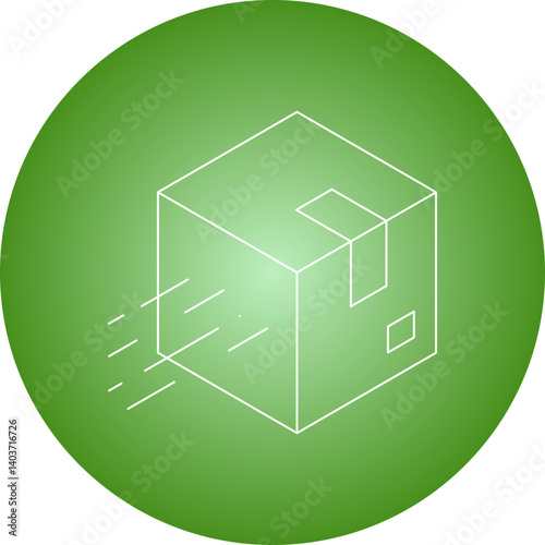 Delivery Box icon single vector illustration