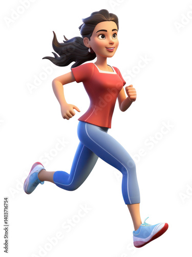 PNG Jogging running cartoon female.