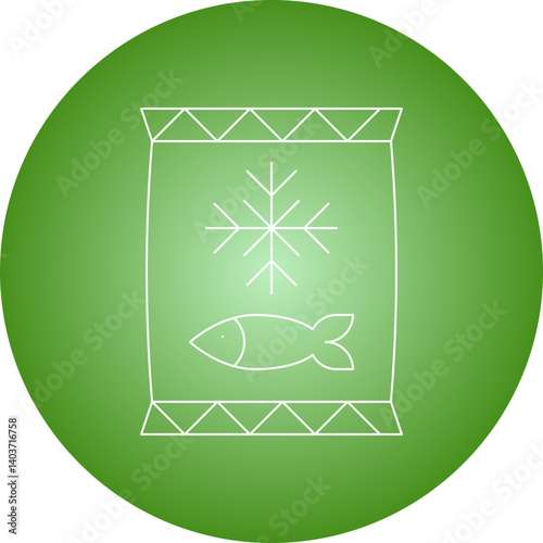 Frozen Food icon single vector illustration