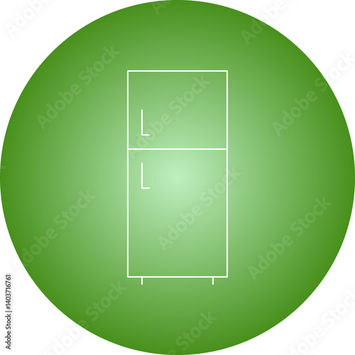 Fridge icon single vector illustration