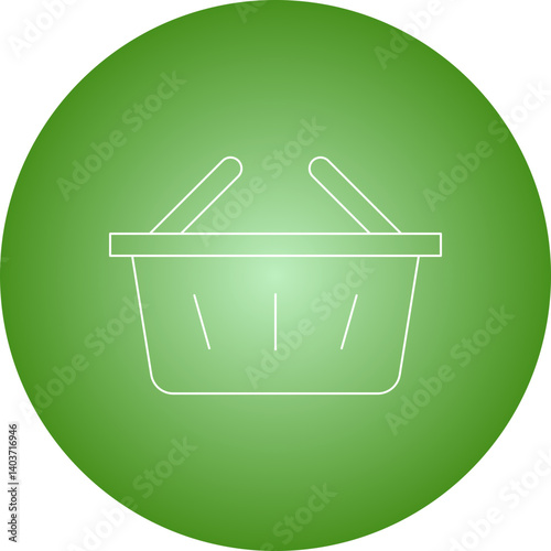 Shopping Basket icon single vector illustration
