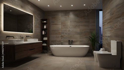 modern bathroom interior with bathroom