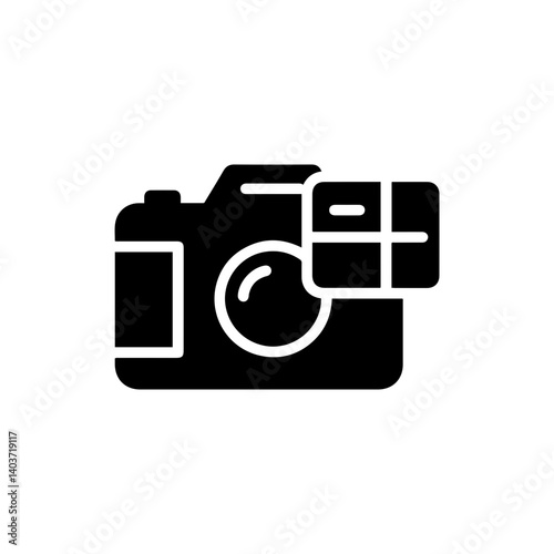 Camera with filter icon symbolizing image or video filter options