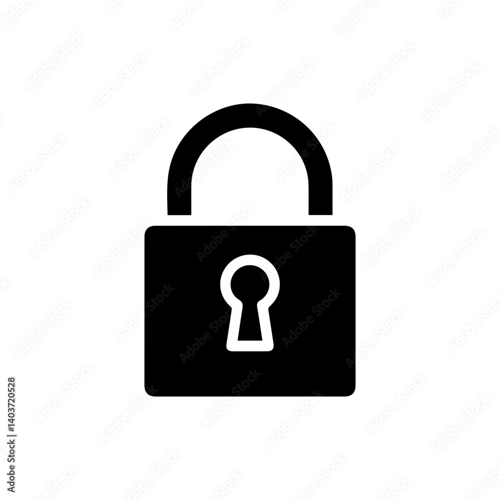 Lock Icon Symbolizing Secure or Private Access Areas Lock Icon Symbolizing Secure or Private Access Areas