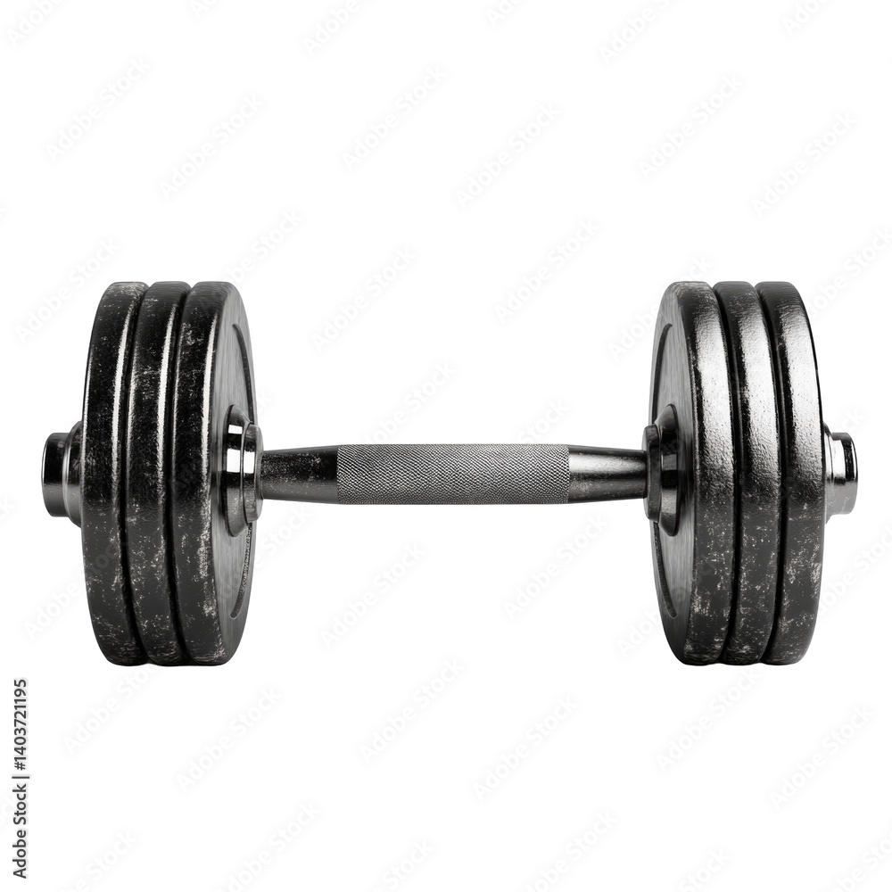 Fototapeta premium Grip Texture Dumbbells on transparent background