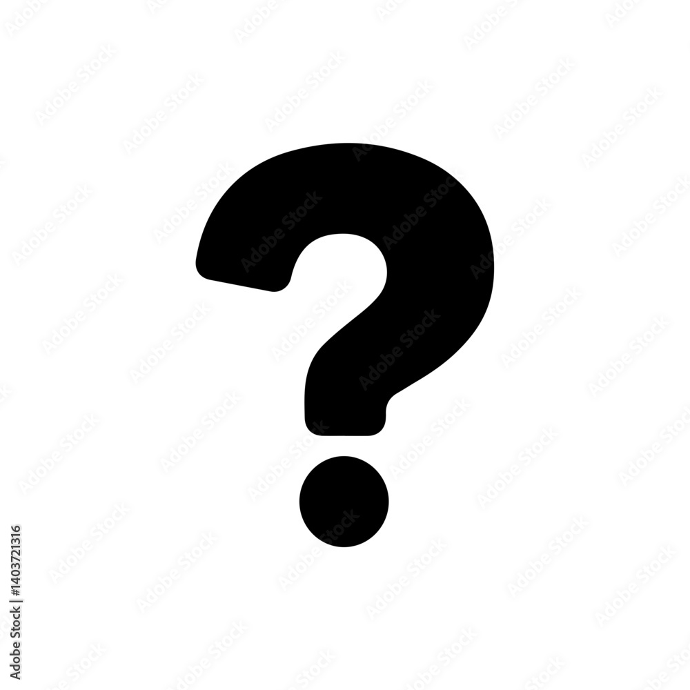 Question Mark Icon Representing Help or FAQ Section Question Mark Icon Representing Help or FAQ Section