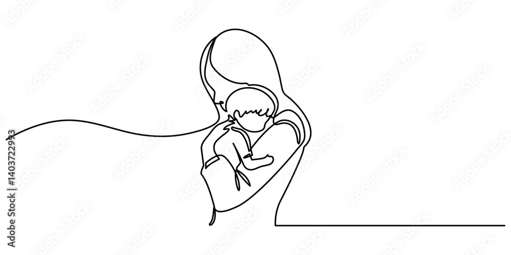 Happy Mother’s Day continuous line drawing of Mom playing with her baby. Mother and baby line art vector illustration. women holding her baby motherhood concept. Happy Mother’s Day continuous line drawing of Mom playing with her baby. Mother and baby line art vector illustration. women holding her baby motherhood concept.
