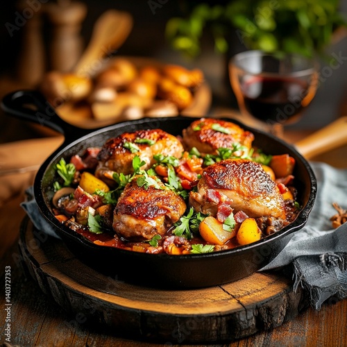 roasted chicken with vegetables