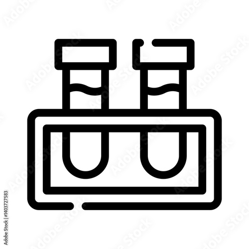 test tube line icon