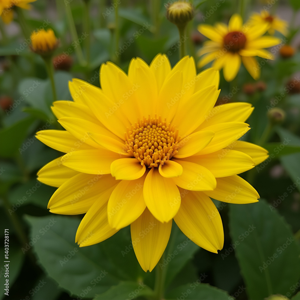Fototapeta premium yellow dahlia flower