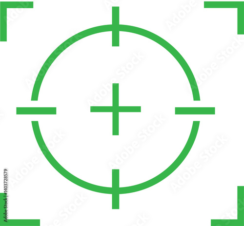 Vector set of sniper scope icons, crosshair symbol collection. Crosshair, gun aim, sniper target, hunting, target audience in signal circle.