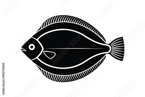 Flounder fish vector