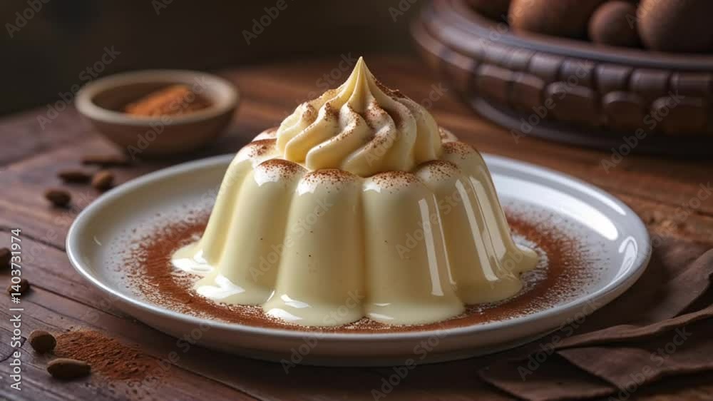 Manjar blanco custard, a traditional dessert of Colombia

