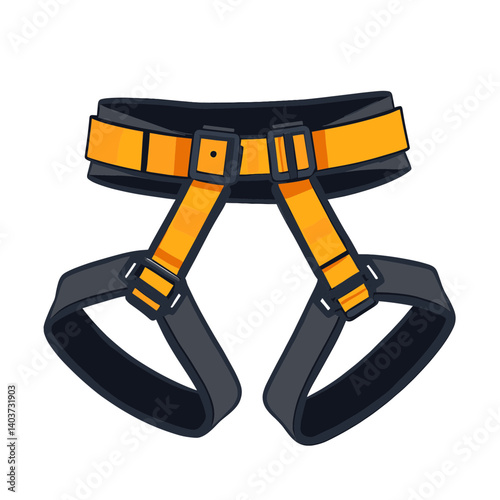yellow and black harness with adjustable straps