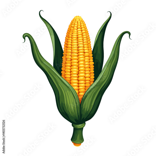 vibrant corn on the cob  high quality stock image