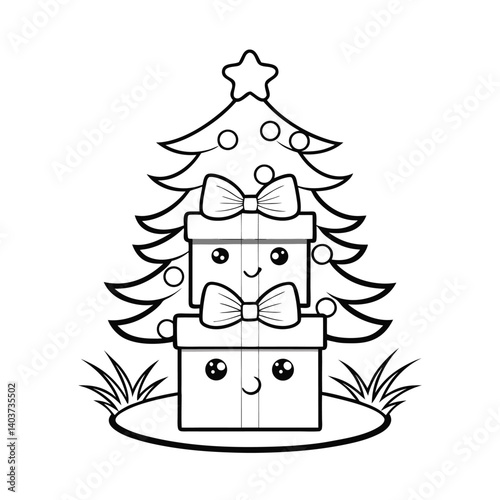Cute Dog with Reindeer Antlers Add Grass and a Tree  